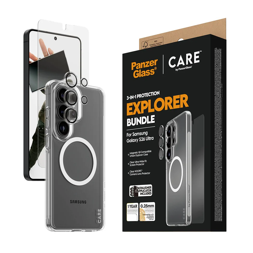 PanzerGlass CARE 3 in 1 Bundle for Samsung Galaxy S26 Ultra - Clear - Image 3