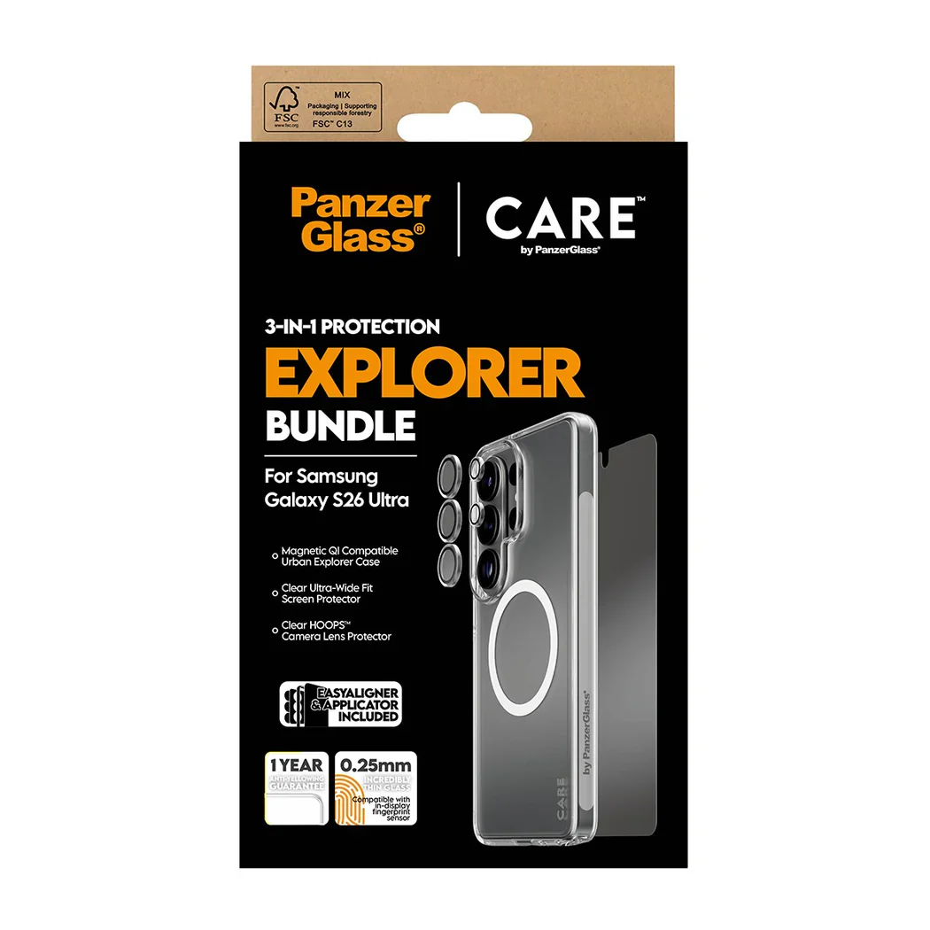 PanzerGlass CARE 3 in 1 Bundle for Samsung Galaxy S26 Ultra - Clear - Image 6