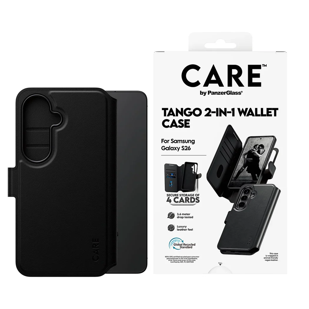 PanzerGlass Care Tango 2 in 1 Wallet Magnets Case for Samsung Galaxy S26 Standard Black - Image 13