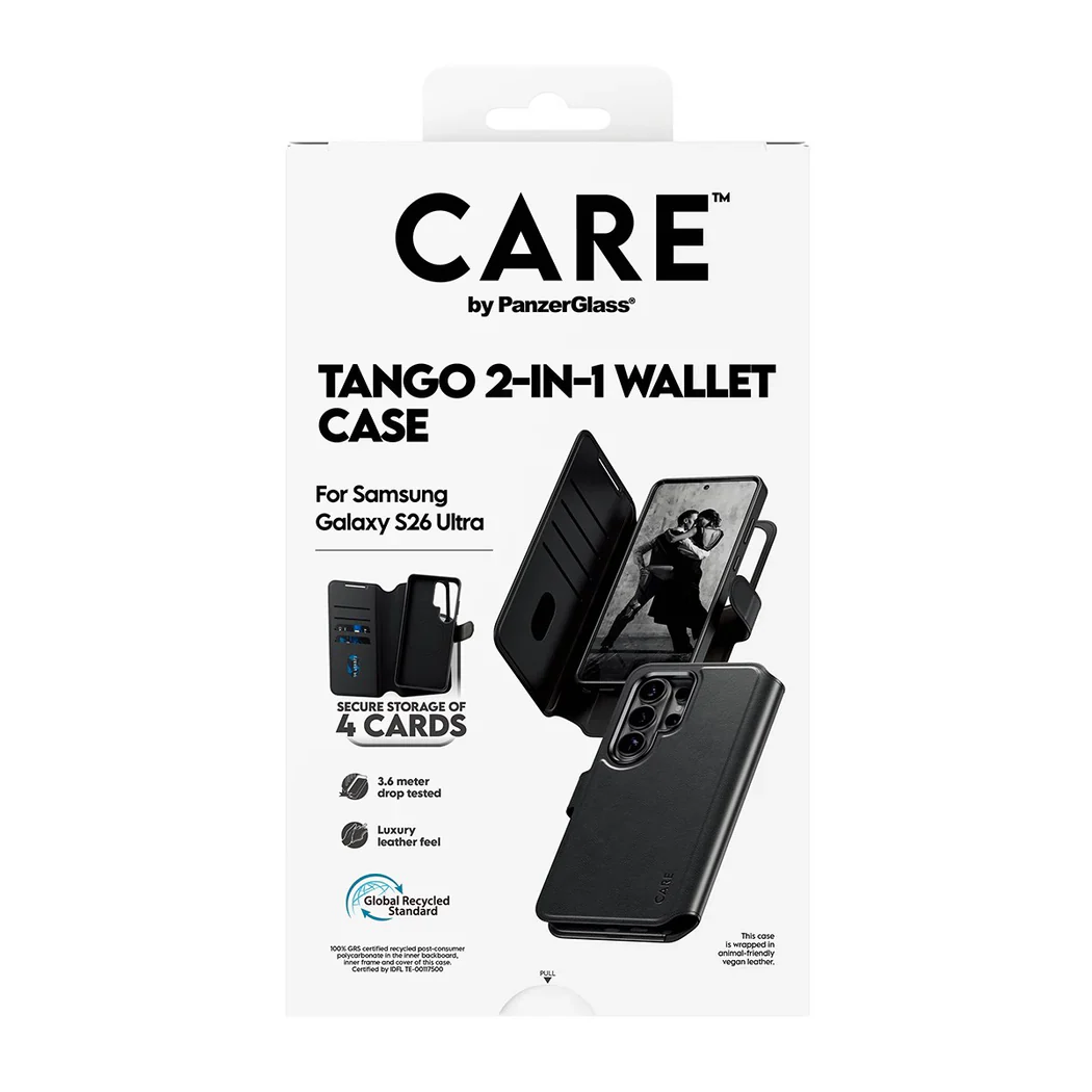 PanzerGlass Care Tango 2 in 1 Wallet Magnets Case for Samsung Galaxy S26 Ultra - Black - Image 12
