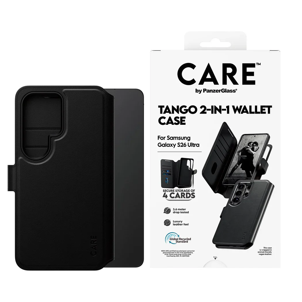 PanzerGlass Care Tango 2 in 1 Wallet Magnets Case for Samsung Galaxy S26 Ultra - Black - Image 13