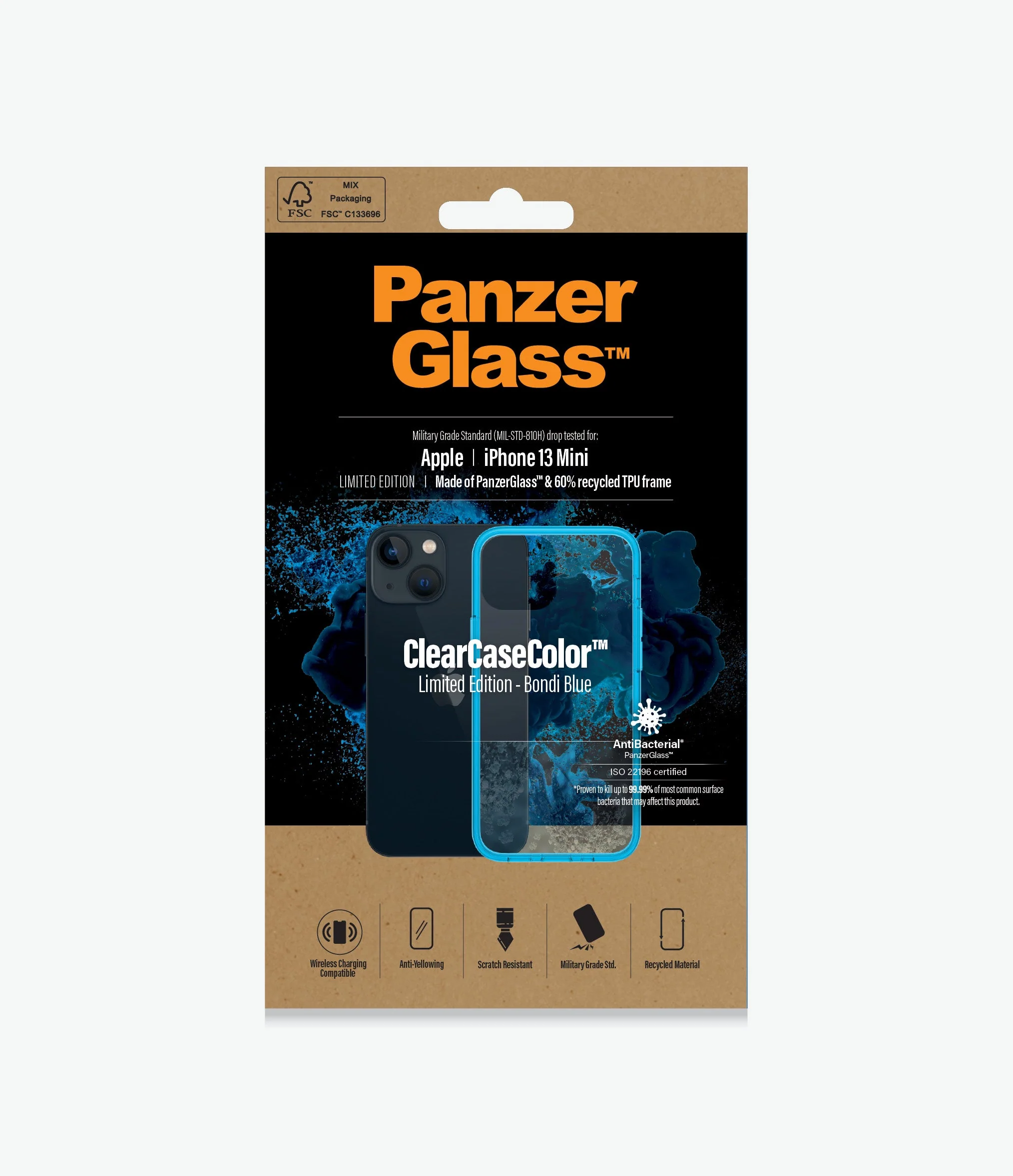 PanzerGlass Clear Case Apple iPhone 13 Mini - Bondi Blue - Image 3
