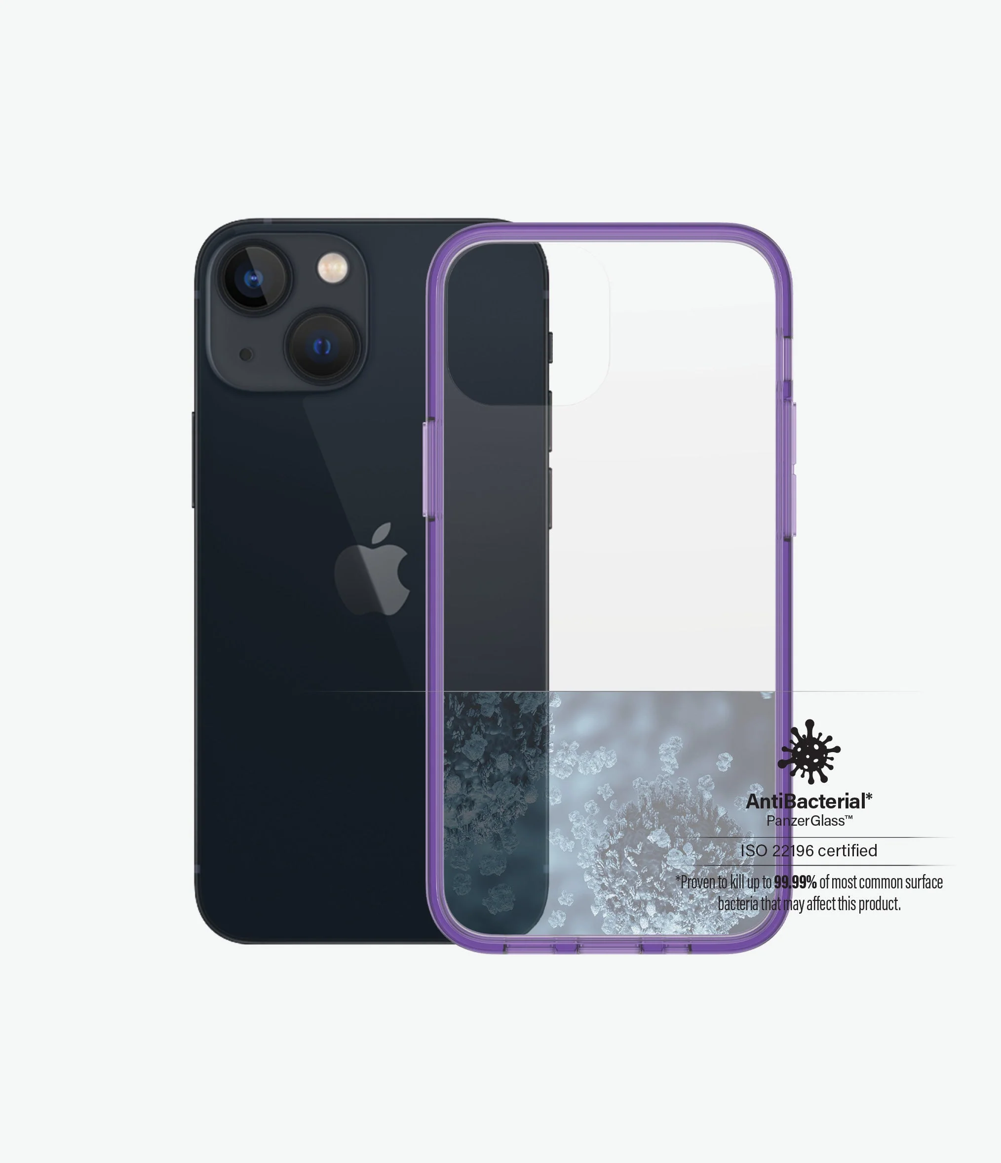 PanzerGlass Clear Case Apple iPhone 13 Mini - Grape Purple - Image 2