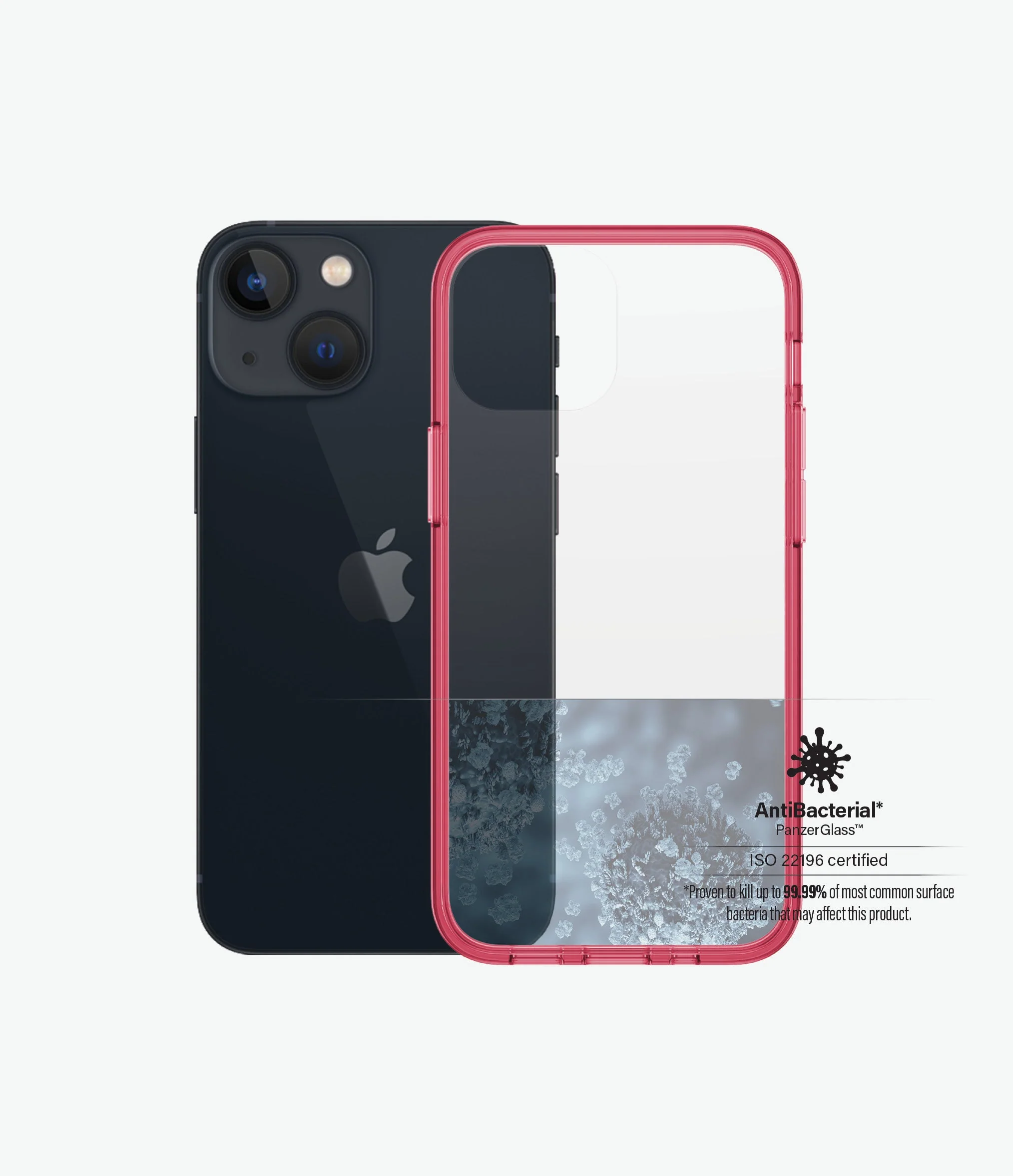 PanzerGlass Clear Case Apple iPhone 13 Mini - Strawberry - Image 2