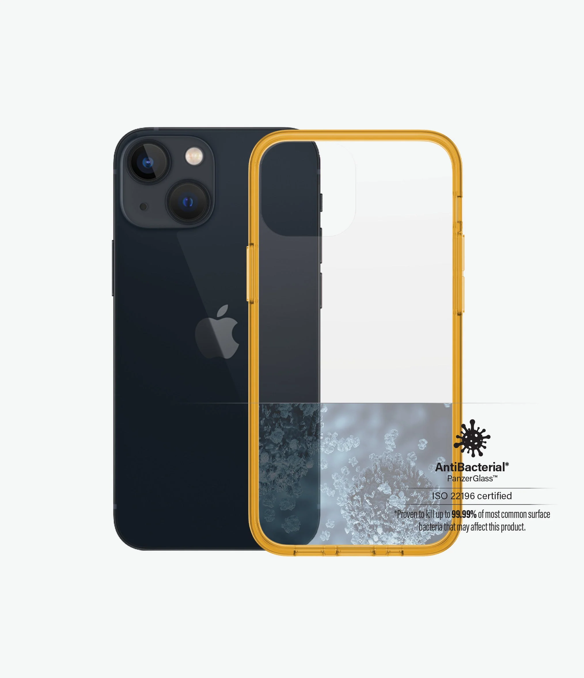 PanzerGlass Clear Case Apple iPhone 13 Mini - Tangerine - Image 2