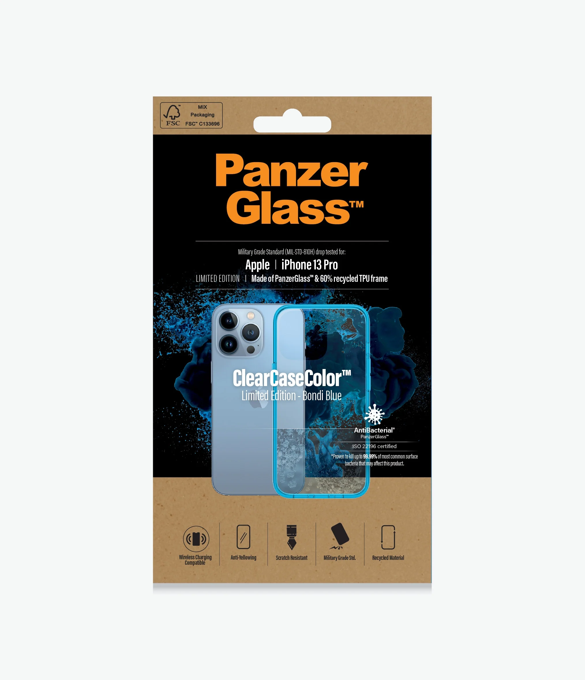 PanzerGlass ClearCaseColor Apple iPhone 13 Pro - Bondi Blue - Image 2