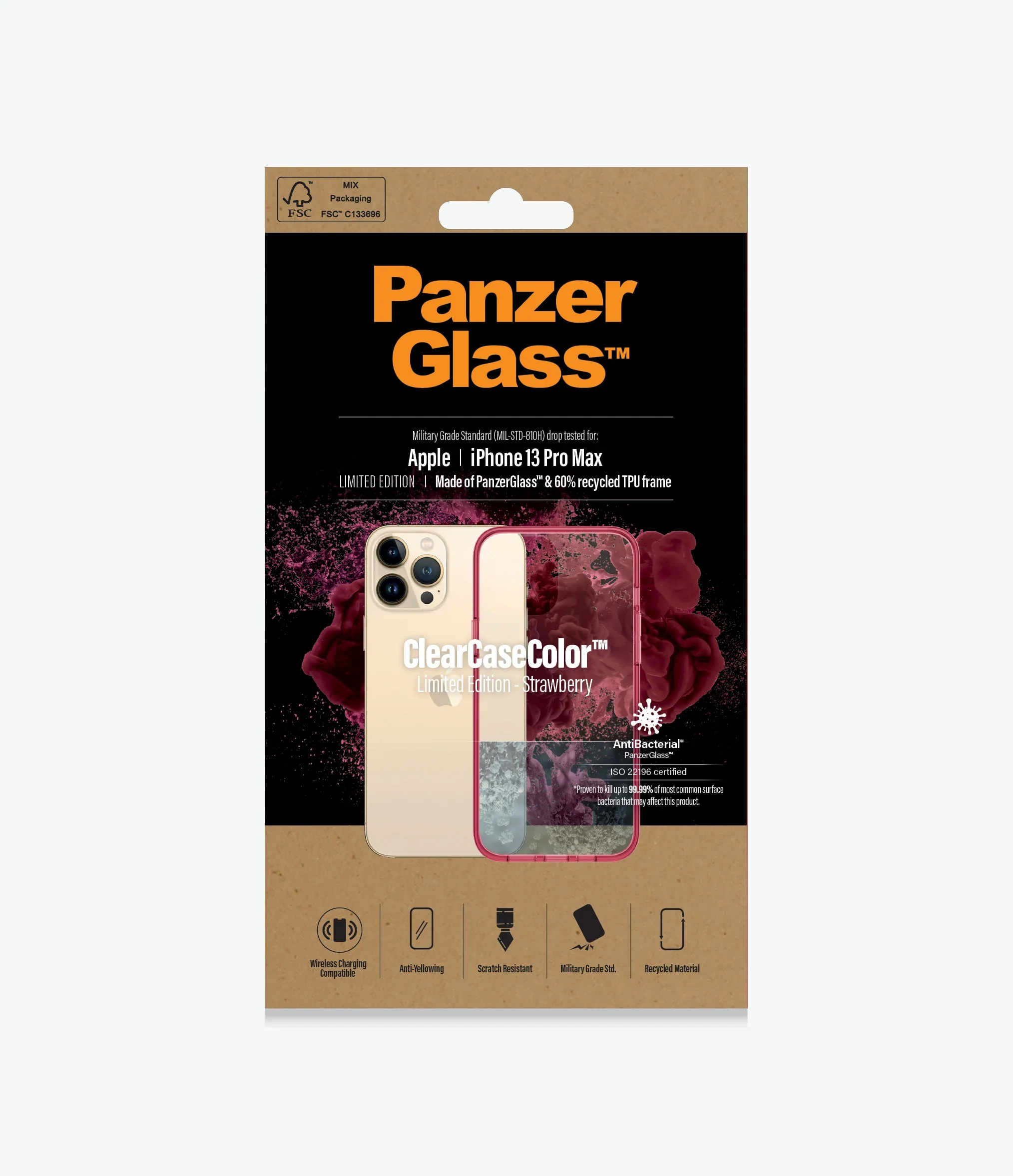 PanzerGlass ClearCaseColor Apple iPhone 13 Pro Max - Red - Image 2