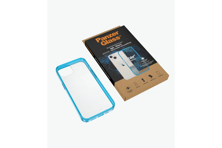 PanzerGlass ClearCaseColor Apple iPhone 13 Standard - Bondi Blue - Image 4