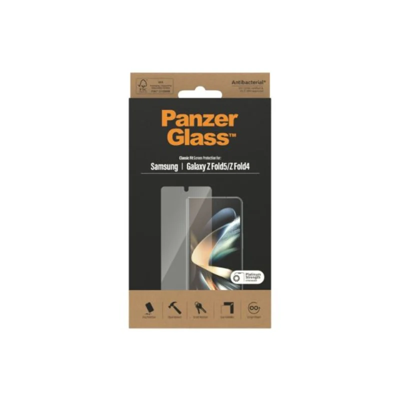 PanzerGlass Front Glass Screen Protector for Samsung Galaxy Z Fold 5 / Z Fold 4  - Clear - Image 3