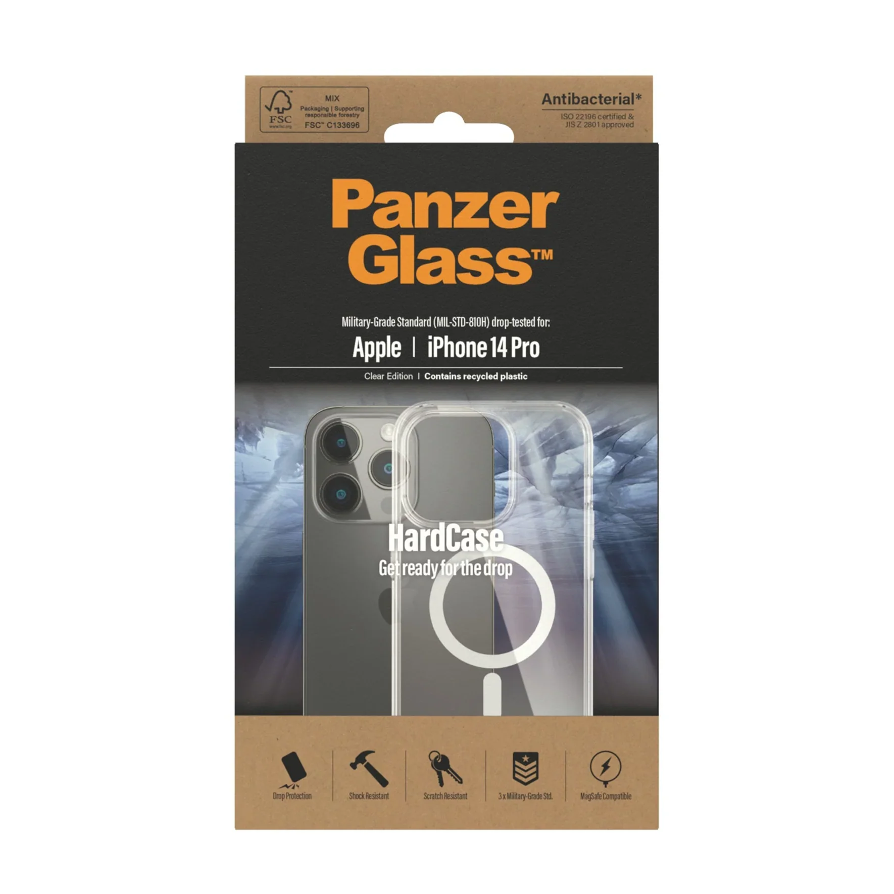 PanzerGlass HardCase MagSafe iPhone 14 Pro 6.1 inch Clear - Image 3