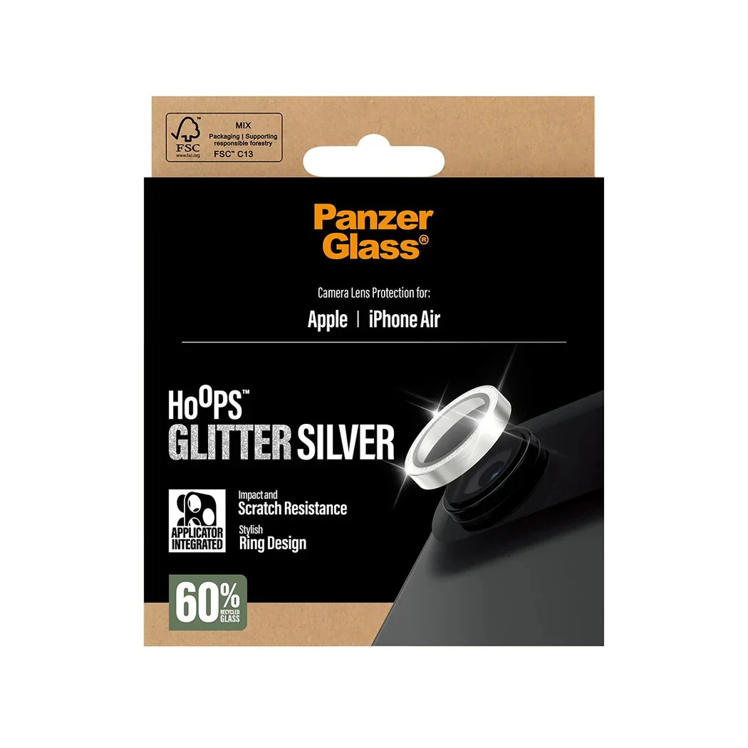PanzerGlass Hoops® Lens Protector – iPhone 17 Air – Glitter Silver - Image 5