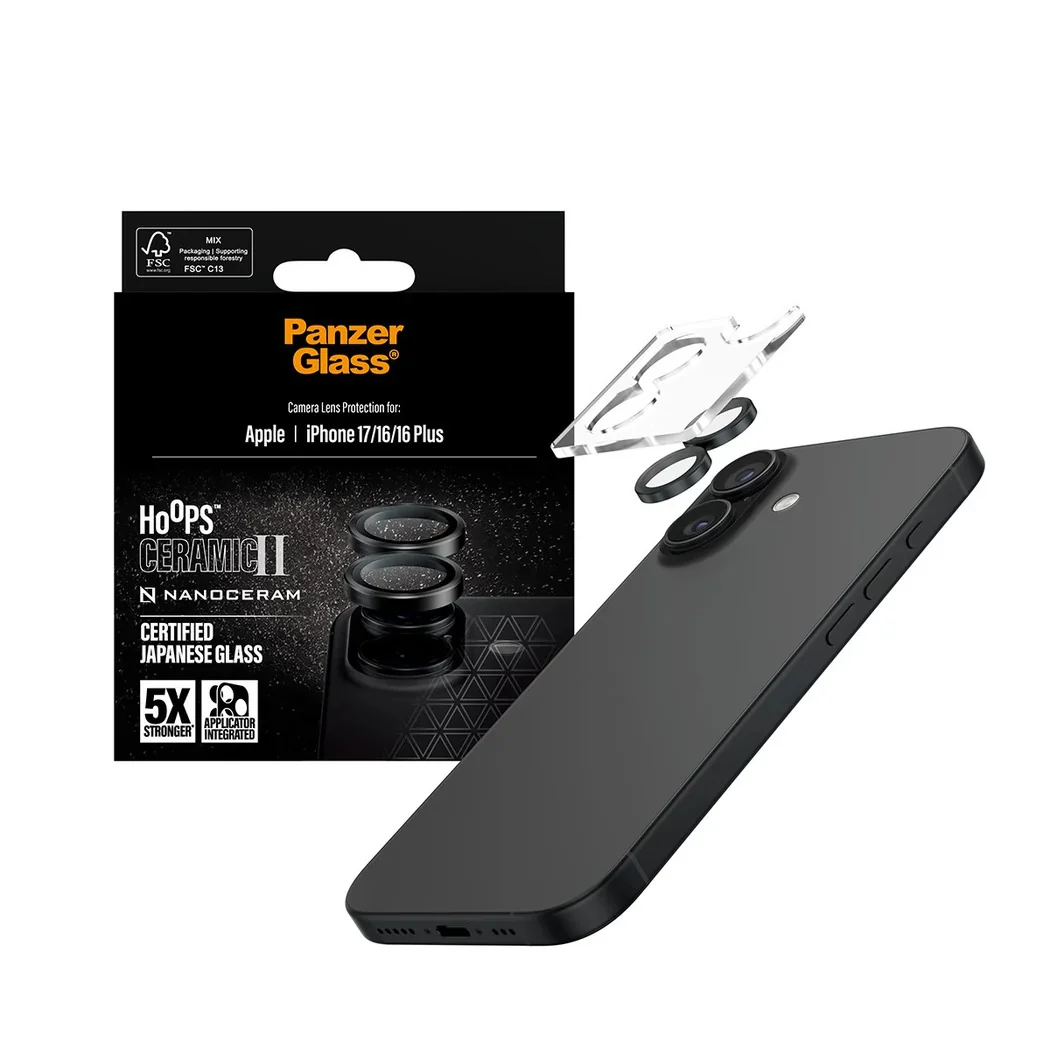 PanzerGlass Hoops® Lens Protector – iPhone 17 Standard / 16 / 16 Plus – Ceramic - Image 2