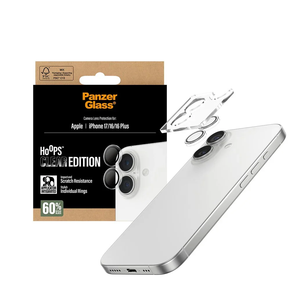 PanzerGlass Hoops® Lens Protector – iPhone 17 Standard / 16 / 16 Plus – Clear - Image 2