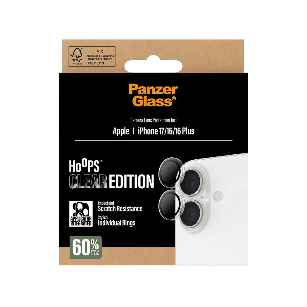 PanzerGlass Hoops® Lens Protector – iPhone 17 Standard / 16 / 16 Plus – Clear - Image 3