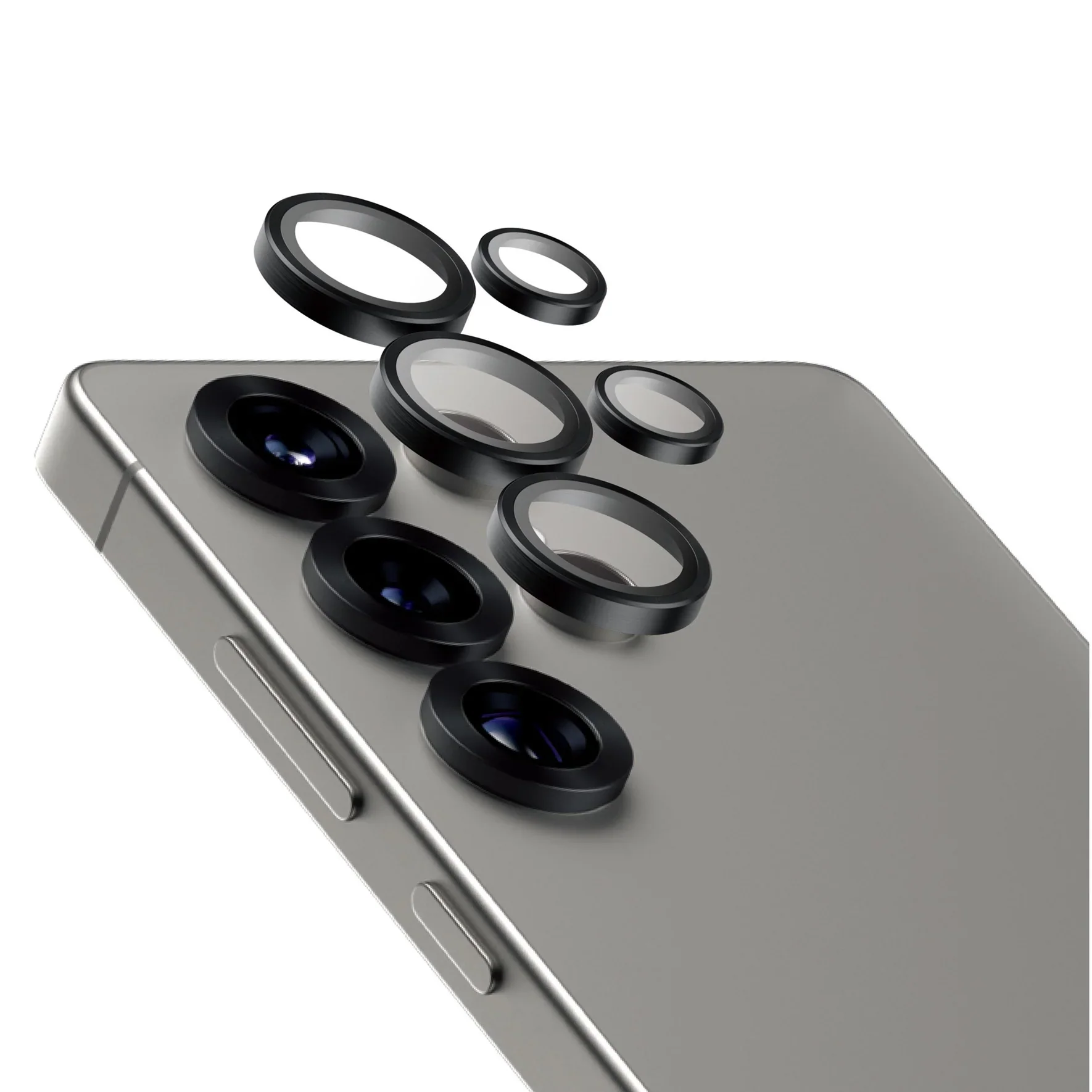 PanzerGlass Hoops Ceramic Camera Lens Protector Samsung Galaxy S25 Ultra - Black - Image 4
