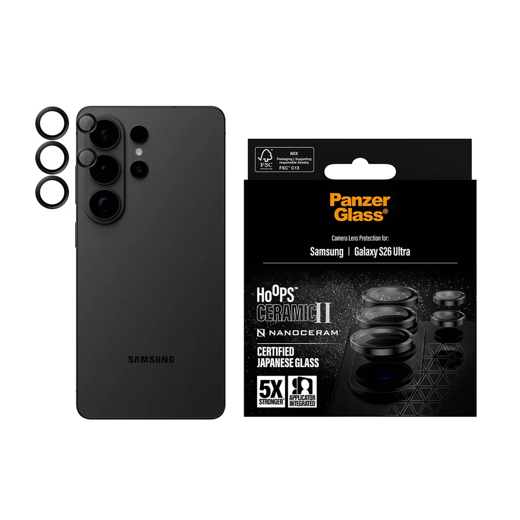PanzerGlass Hoops Ceramic Camera Lens Protector Samsung Galaxy S26 Ultra - Image 5