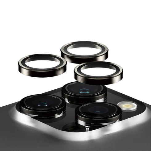 PanzerGlass Hoops Ceramic Camera Lens Protector iPhone 16 Pro and 16 Pro Max - Black - Image 3