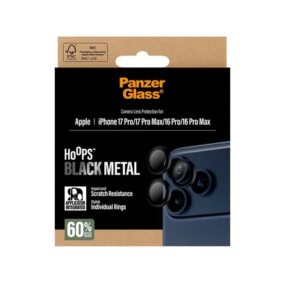 PanzerGlass Hoops® Lens Protector – iPhone 17 Pro / 17 Pro Max / 16 Pro / 16 Pro Max – Black - Image 2