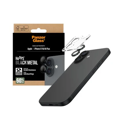 PanzerGlass Hoops® Lens Protector – iPhone  17 Standard / 16 / 16 Plus – Black - Image 3