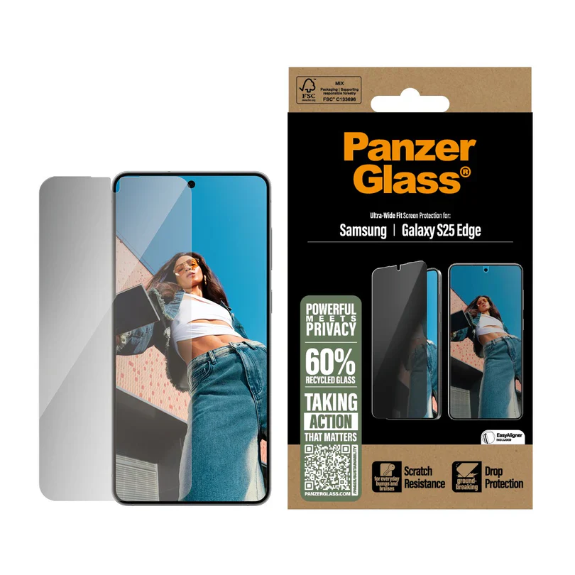 PanzerGlass UW Privacy Screen Guard Samsung S25 Edge 6.7 - Tint - Image 4