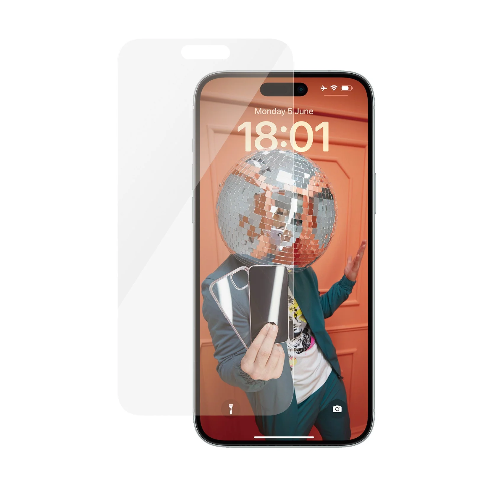 PanzerGlass Screen Guard Classic Fit iPhone 15 Pro Max 6.7 - Clear - Image 2