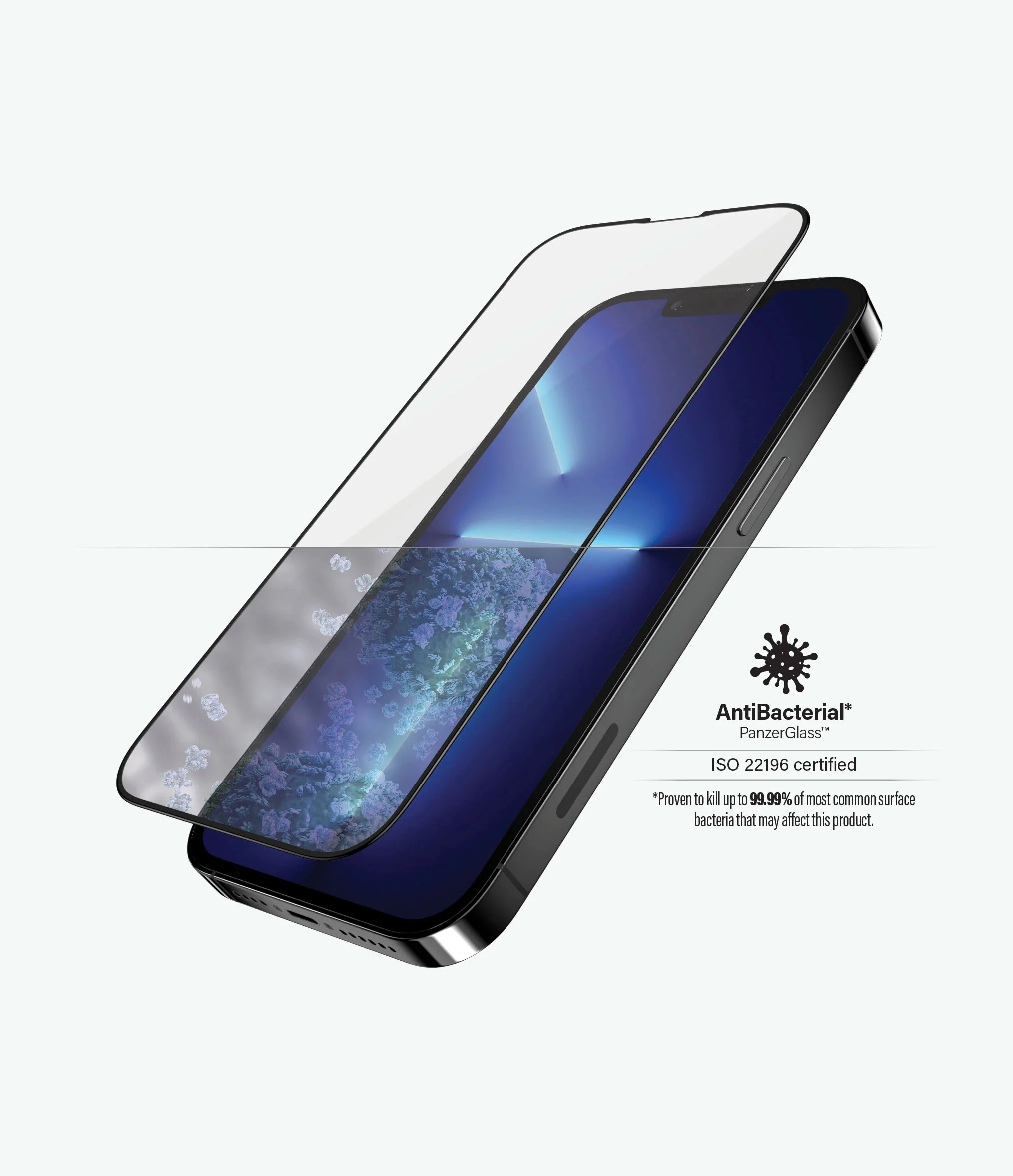 PanzerGlass Screen Guard iPhone 13 Pro Max 6.7 Case Friendly Black Frame - Image 4