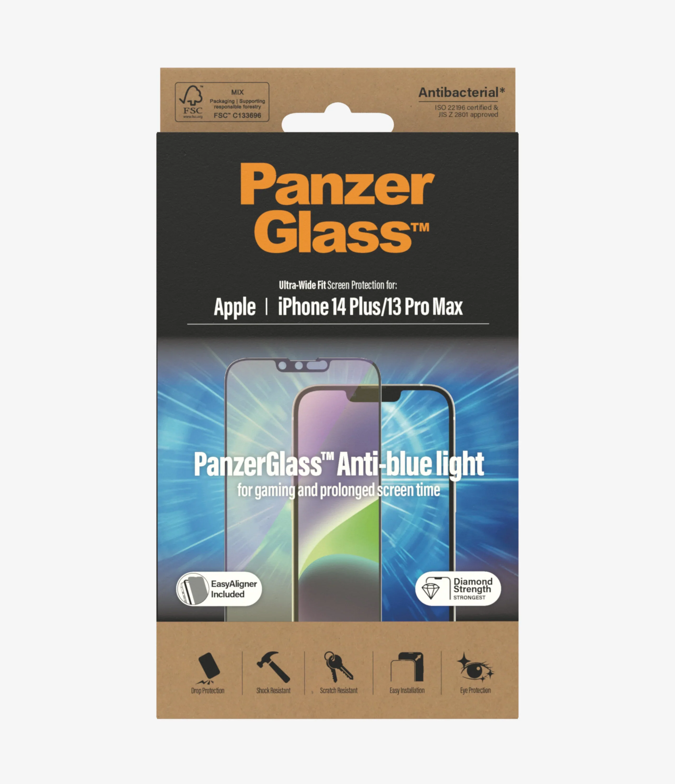 PanzerGlass Screen Guard Anti Bluelight iPhone 14 Plus 6.7 & 13 Pro Max - Image 4