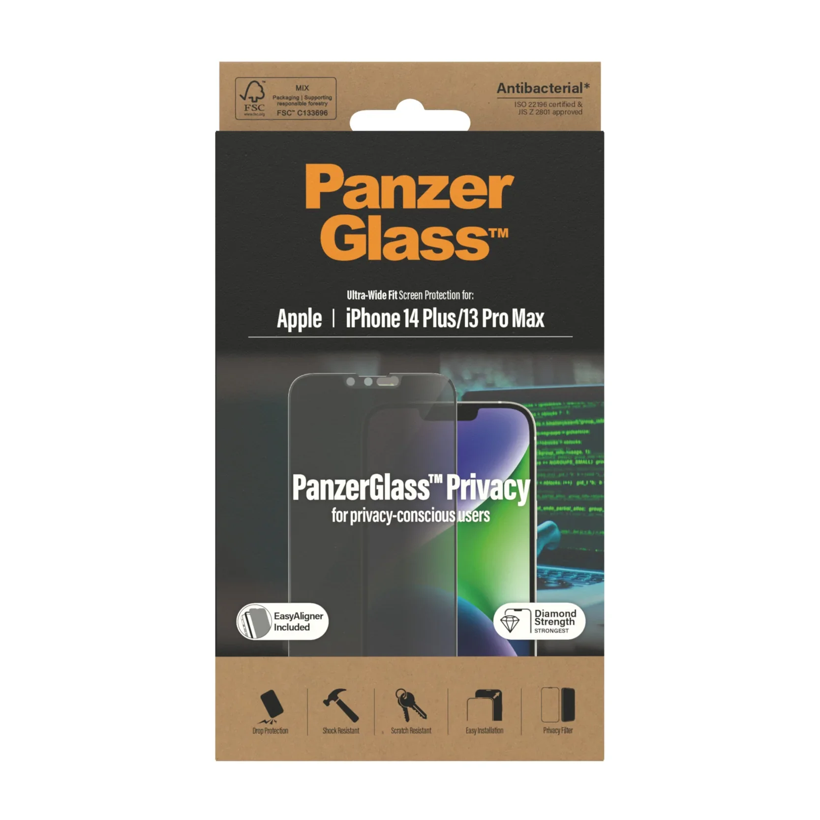 PanzerGlass Screen Guard Privacy iPhone 14 Plus 6.7 & 13 Pro Max - Image 6