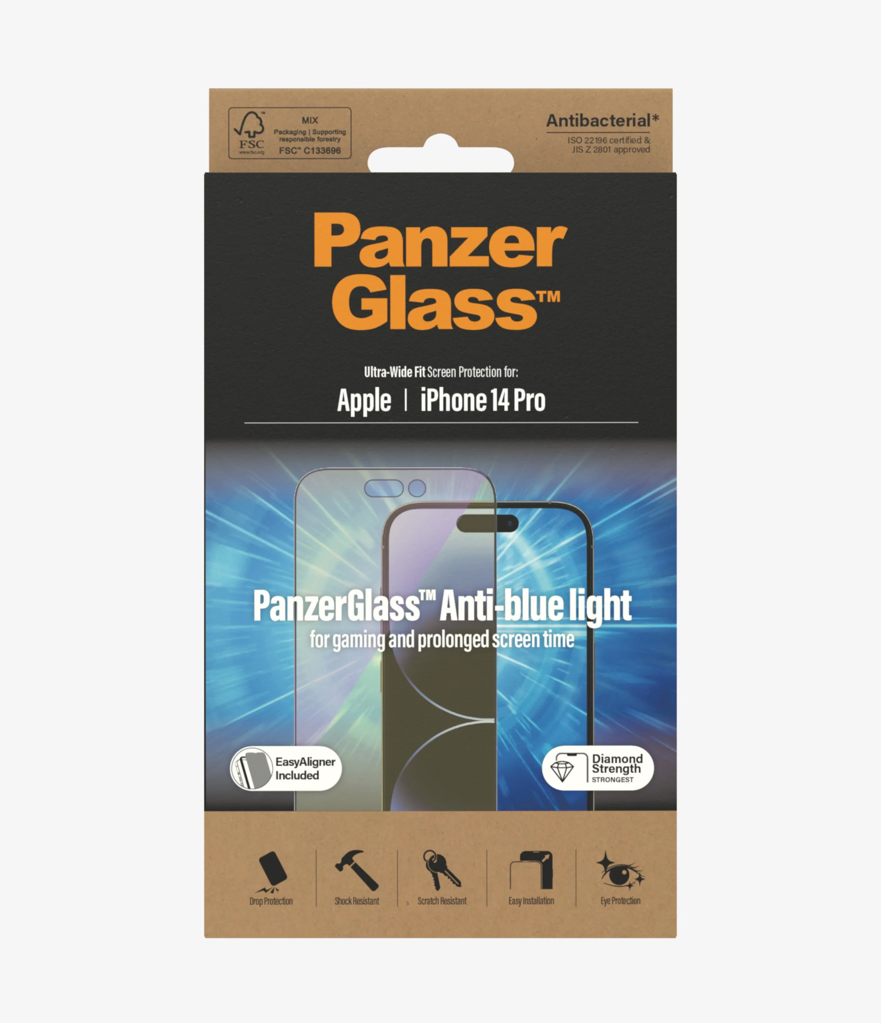 PanzerGlass Screen Guard Anti Bluelight iPhone 14 Pro 6.1 - Image 4