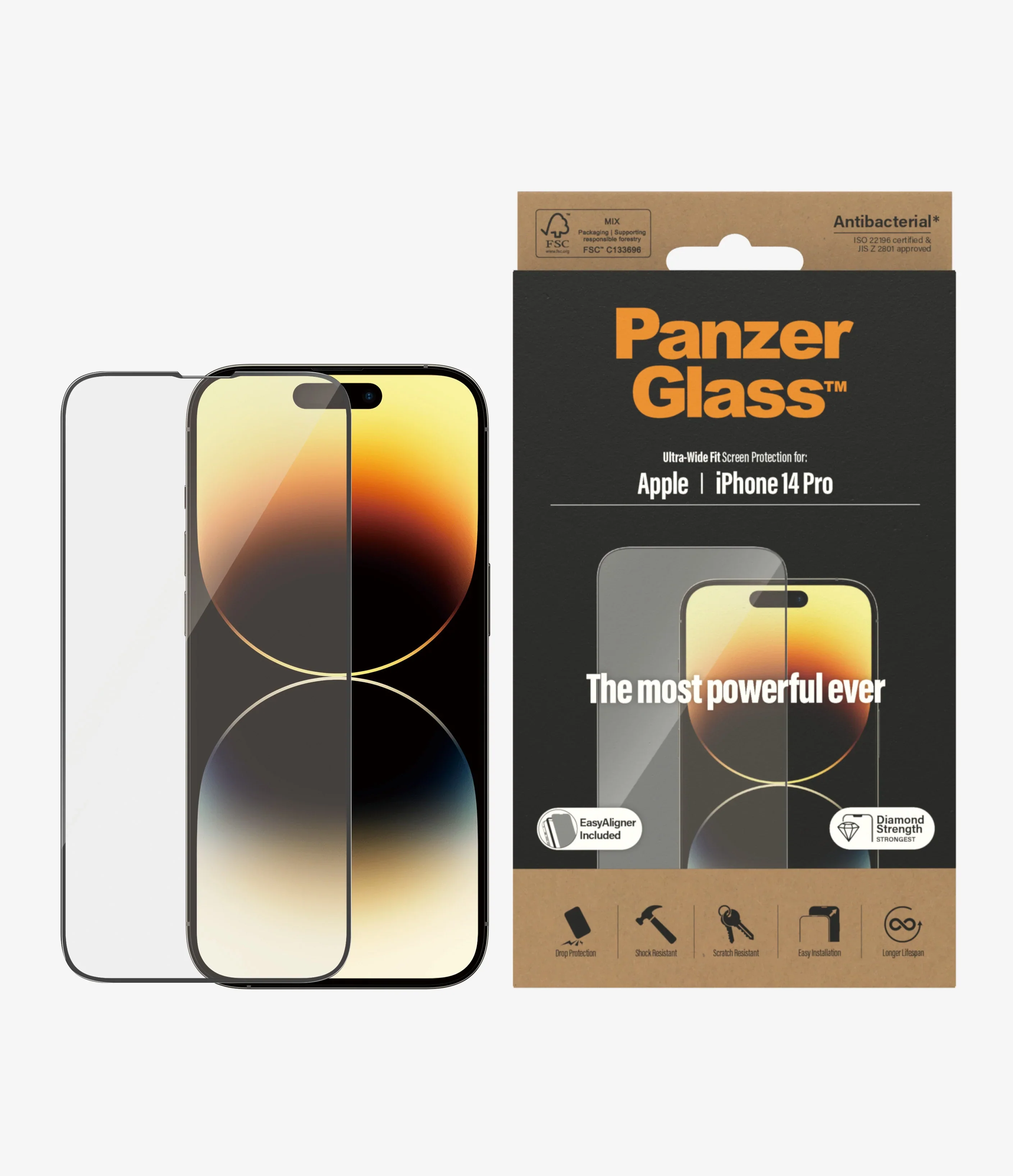 PanzerGlass Screen Guard Ultra Wide iPhone 14 Pro 6.1 - Image 5
