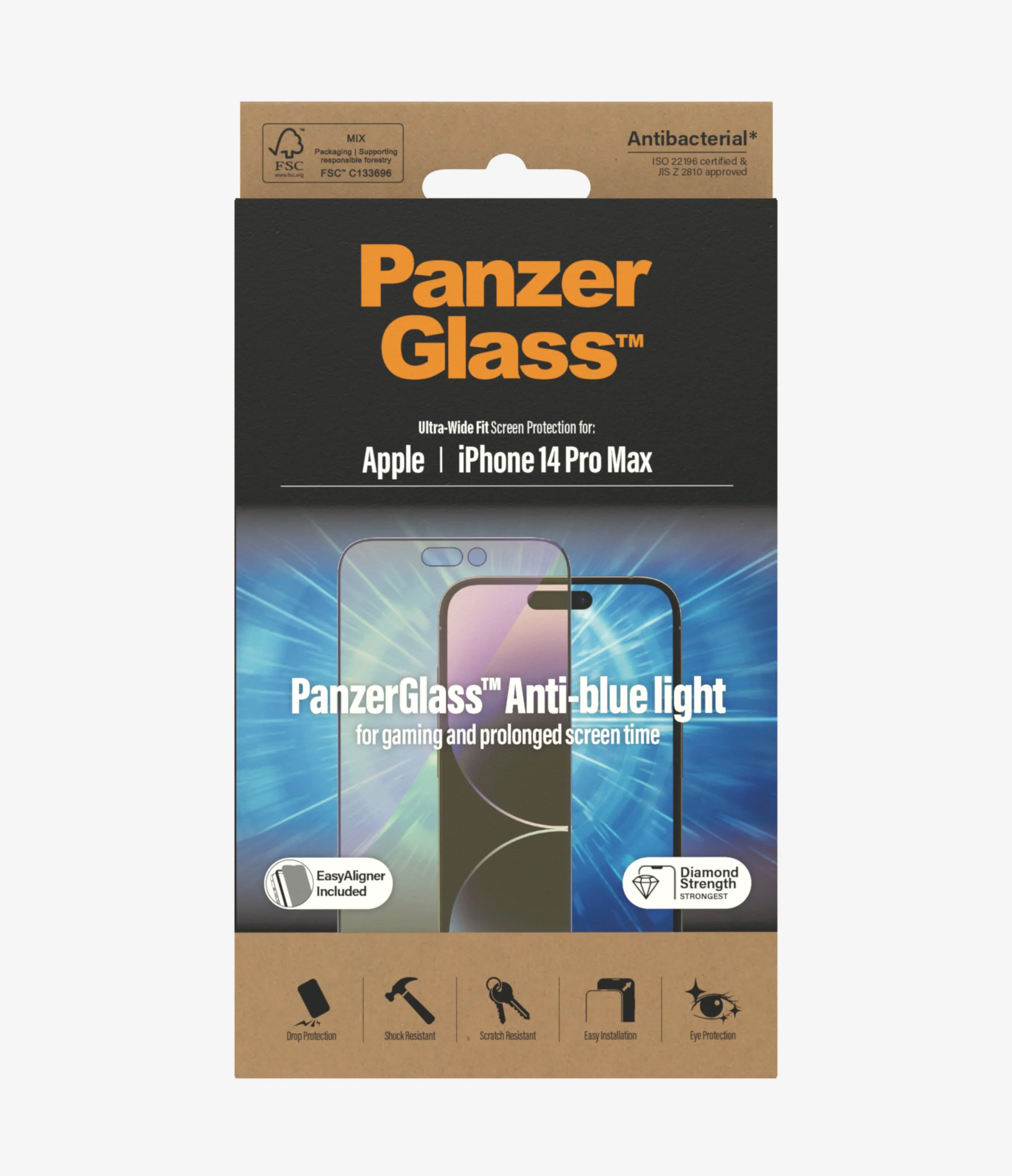 PanzerGlass Screen Guard Anti Bluelight iPhone 14 Pro Max 6.7 - Image 5