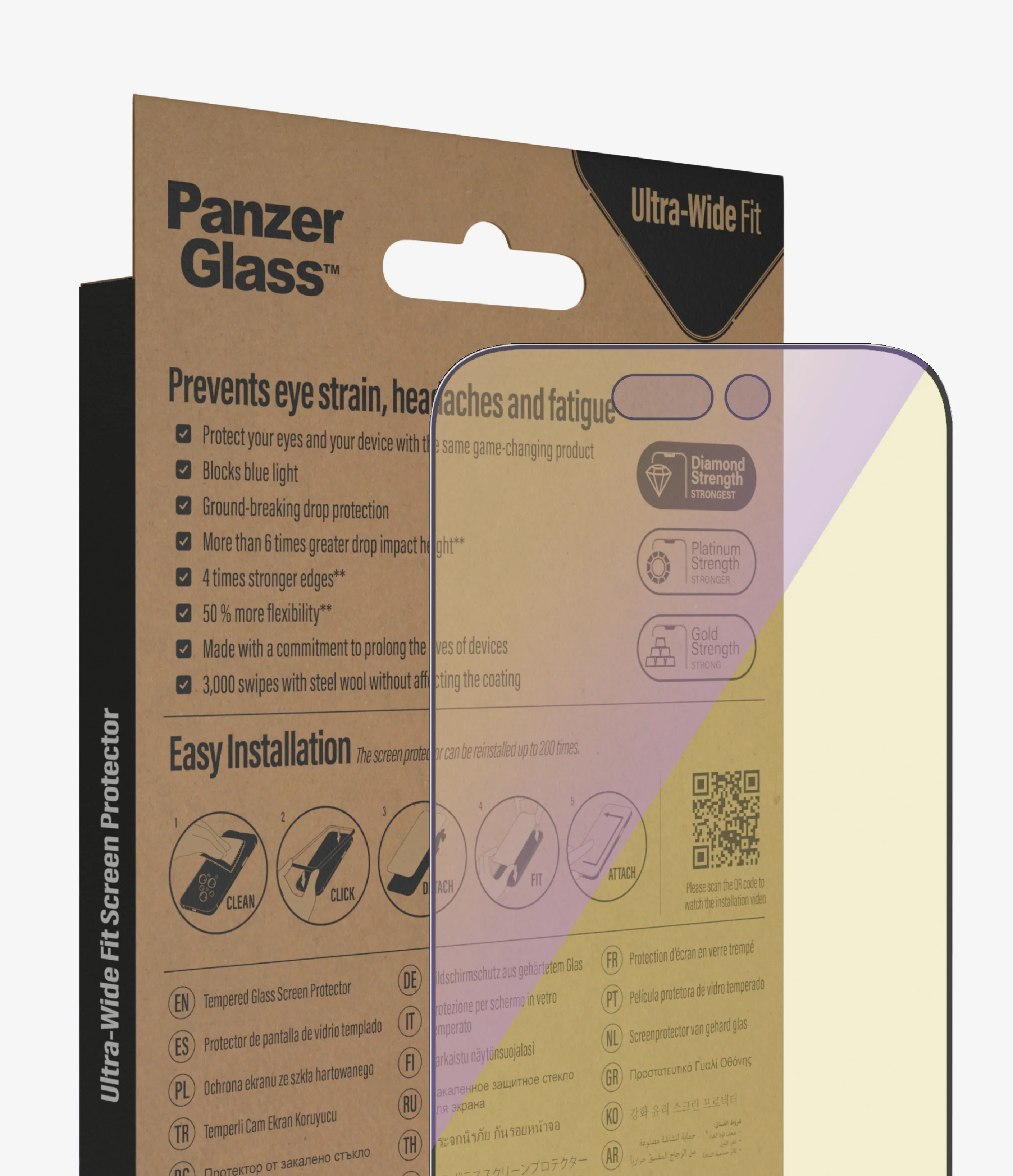 PanzerGlass Screen Guard Anti Bluelight iPhone 14 Pro Max 6.7 - Image 6