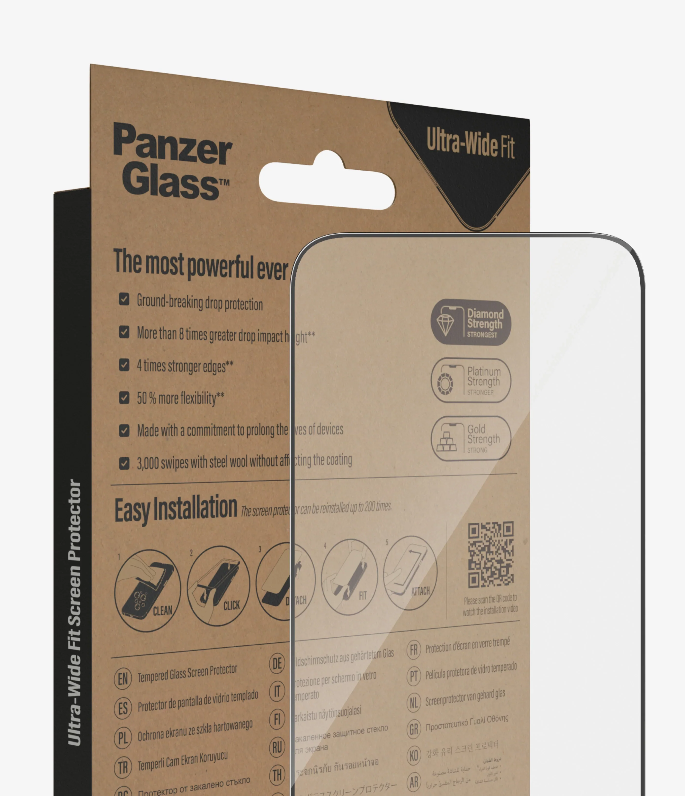 PanzerGlass Screen Guard Ultra Wide iPhone 14 Pro Max 6.7 - Image 3
