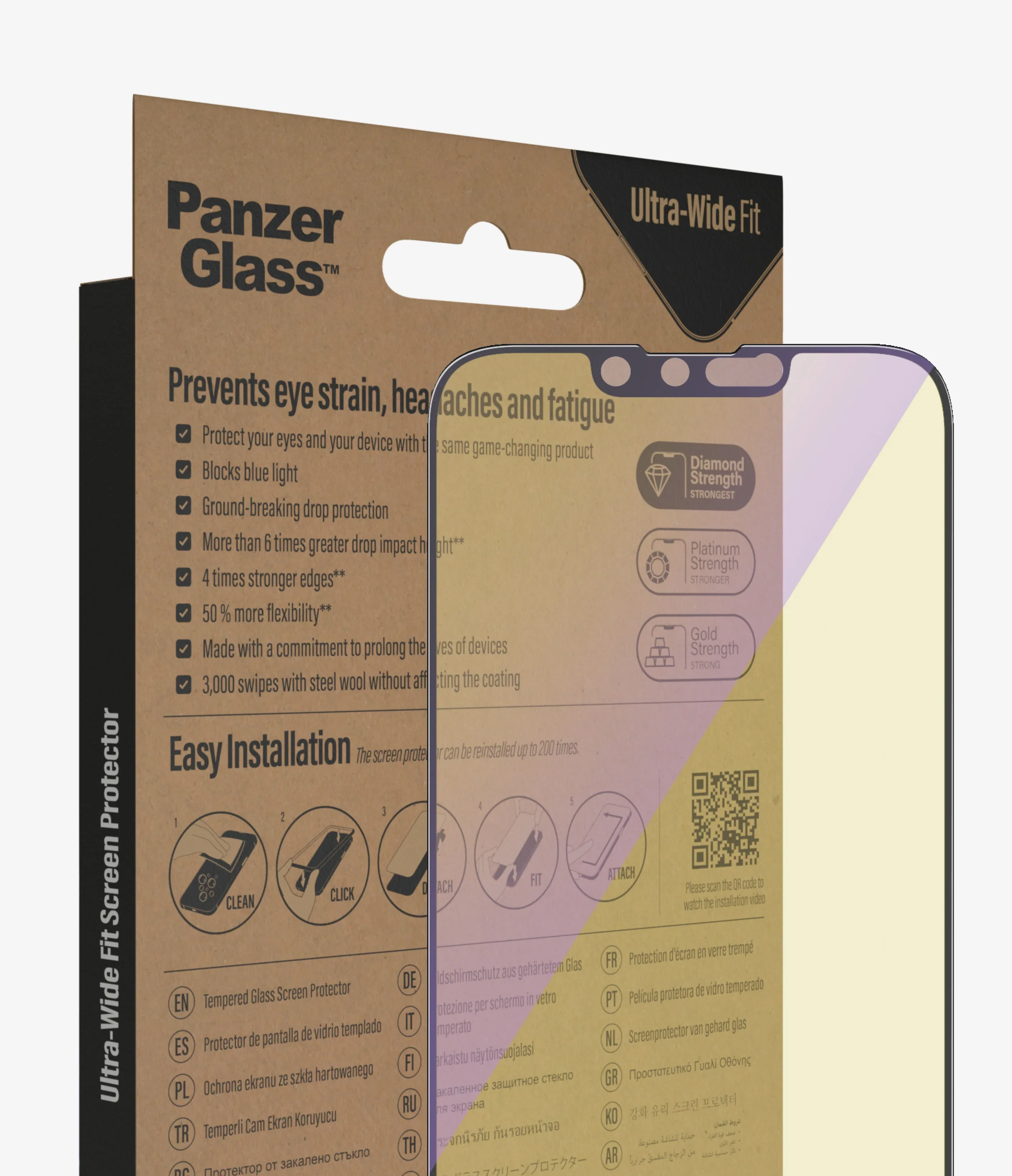 PanzerGlass Screen Guard Anti Bluelight iPhone 14 Standard / 13 / 13 Pro 6.1 inch - Image 3