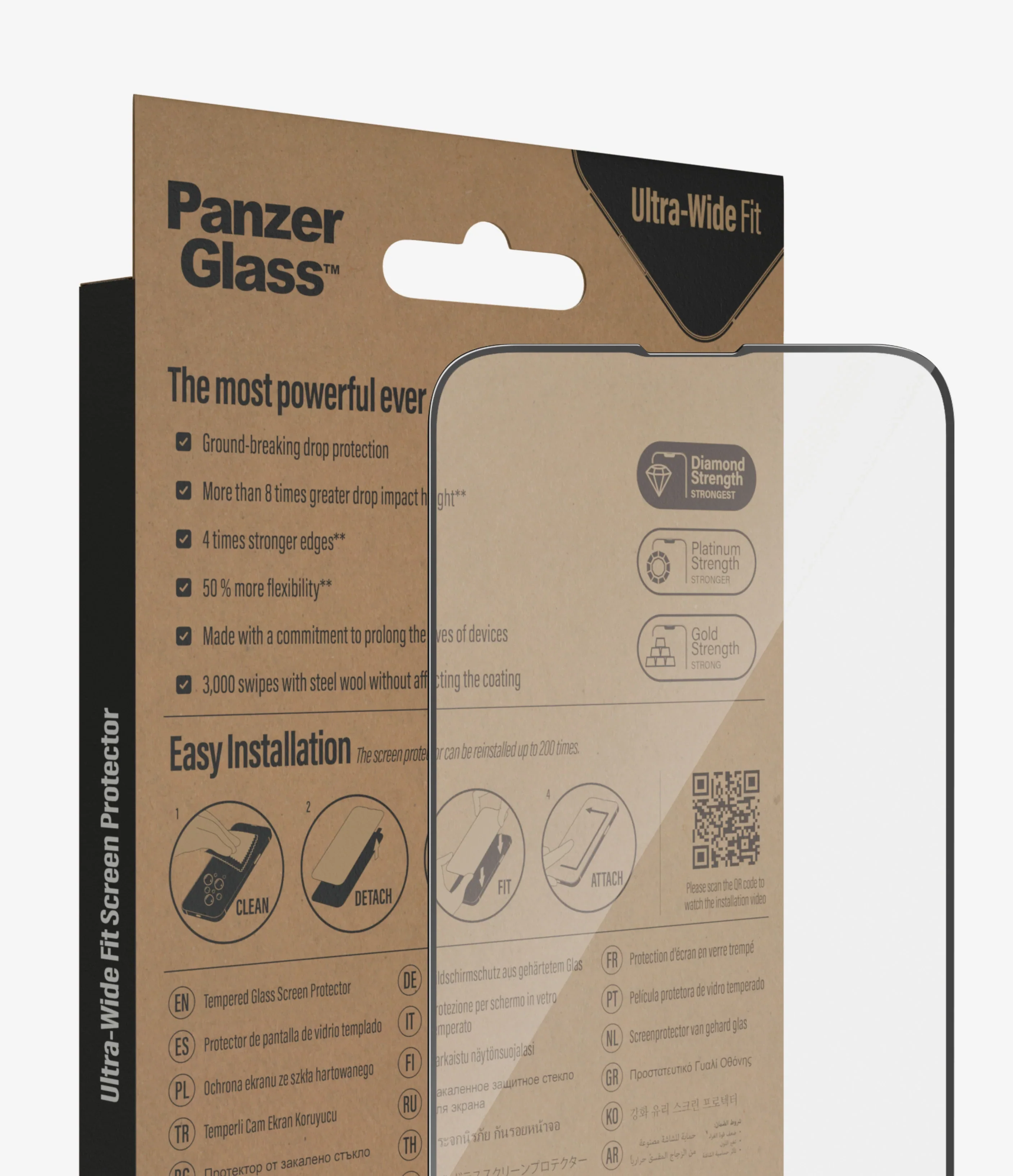 PanzerGlass Screen Guard Ultra Wide iPhone 16e \ 14 \ 13 \ 13 Pro 6.1 - Image 3