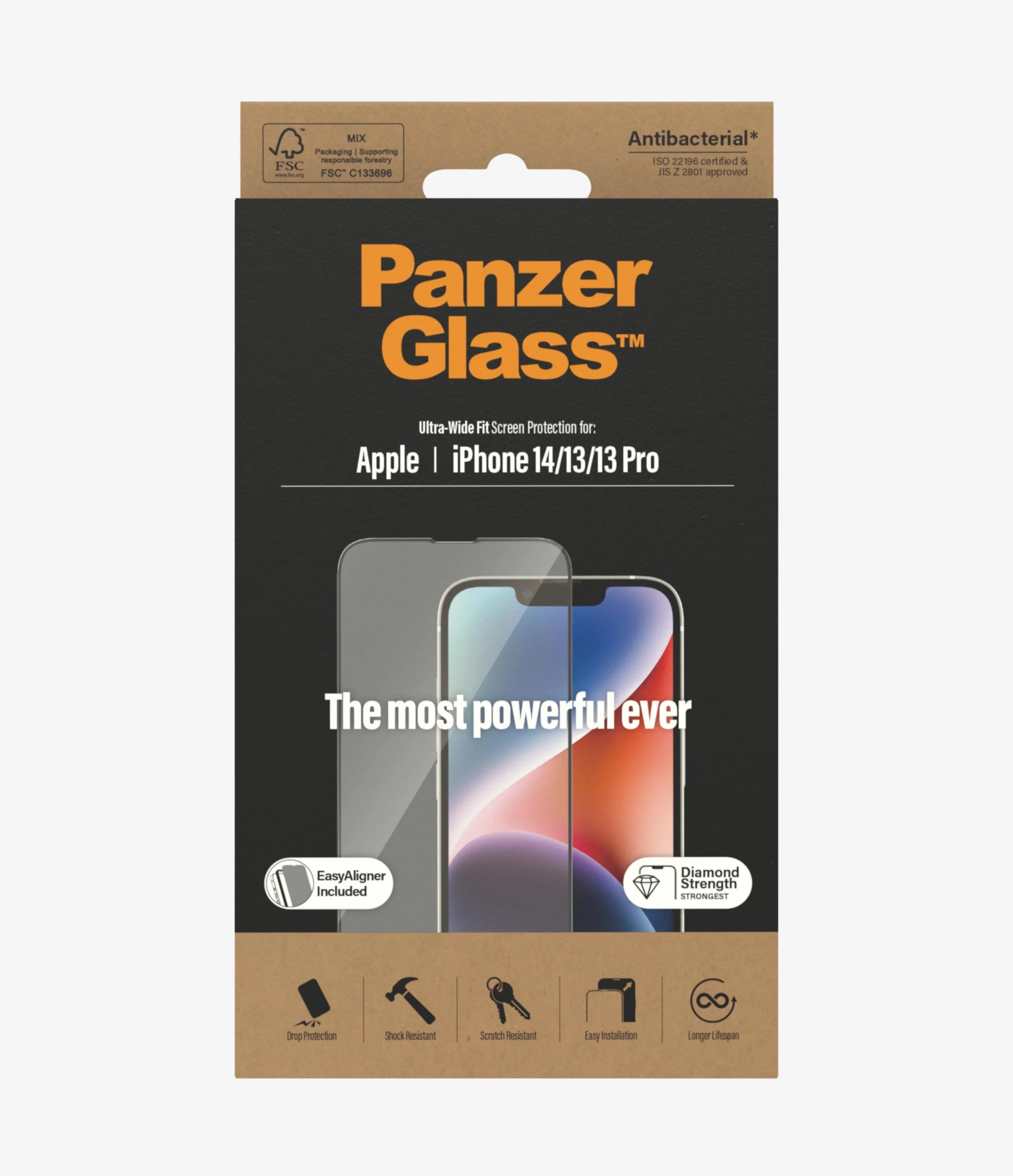 PanzerGlass Screen Guard Ultra Wide iPhone 16e \ 14 \ 13 \ 13 Pro 6.1 - Image 6