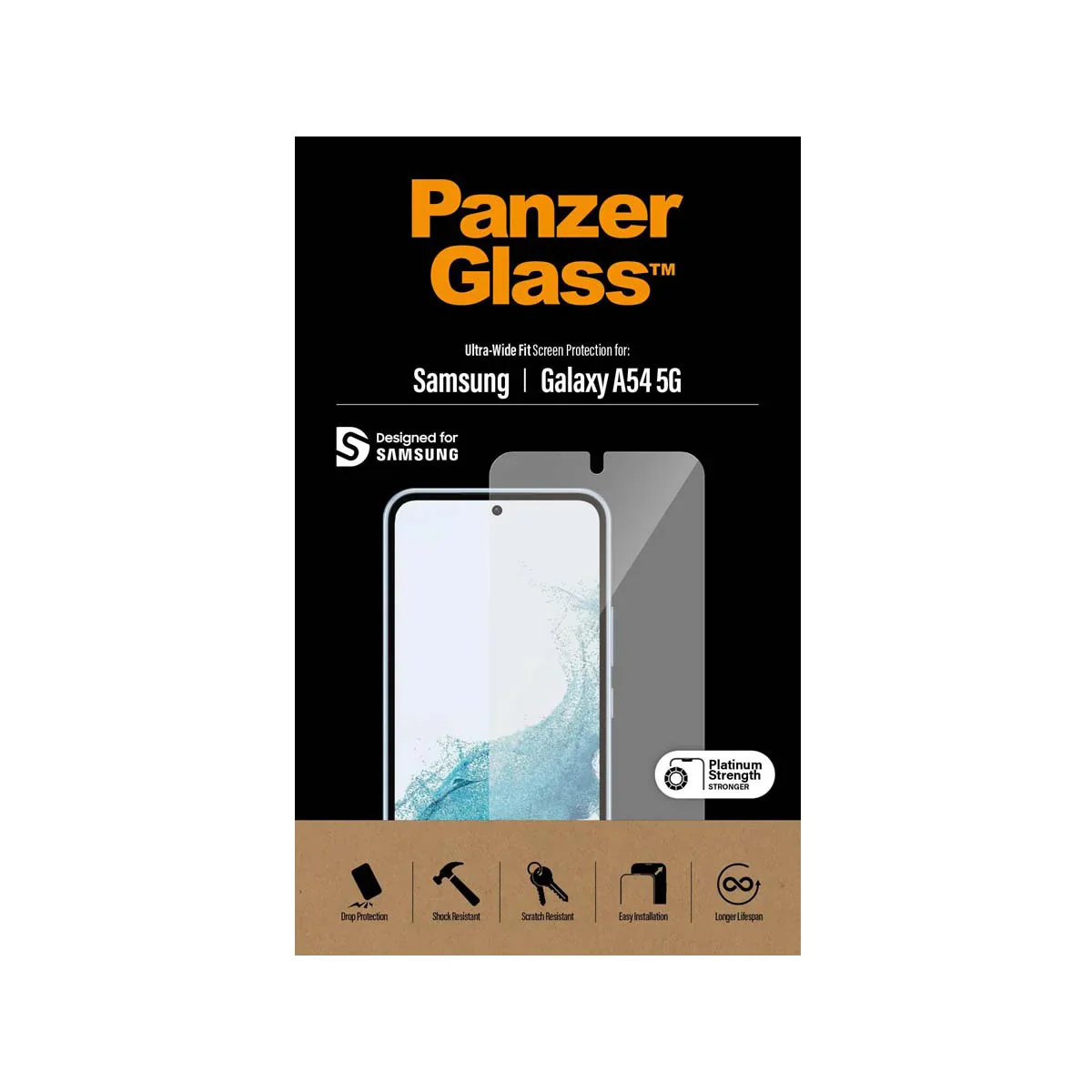 PanzerGlass Screen Guard Samsung A54 5G SM-A546  Clear - Platinum Strength - Image 3
