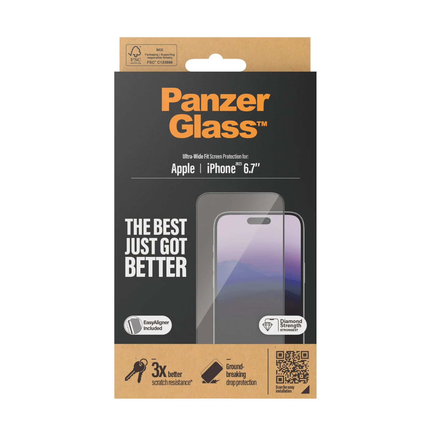 PanzerGlass Screen Guard Ultra Wide iPhone 16 Plus / 15 Plus / 14 Plus / 13 Pro Max 6.7 - Clear - Image 3