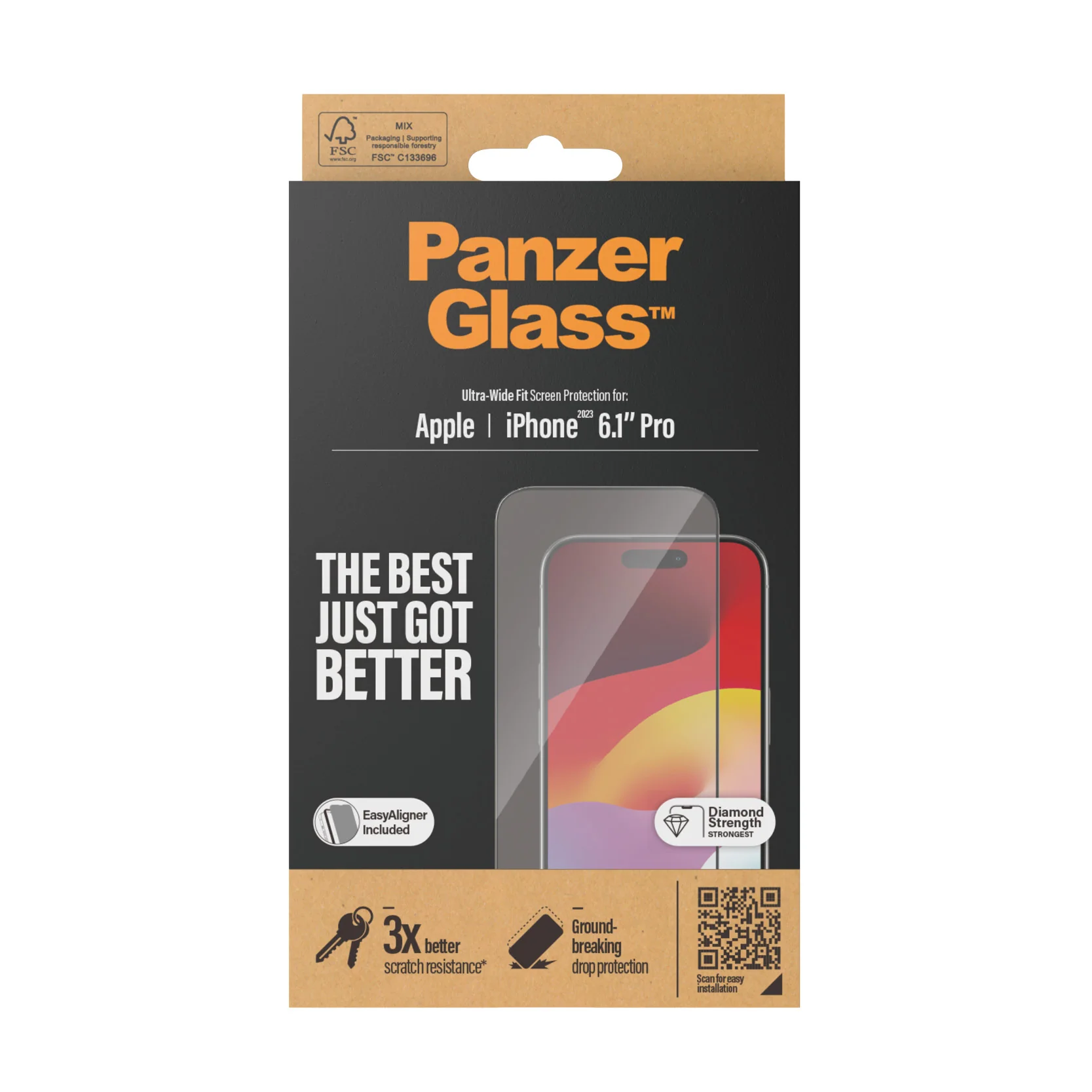 PanzerGlass Screen Guard Ultra Wide iPhone 15 Pro 6.1 - Clear - Image 2