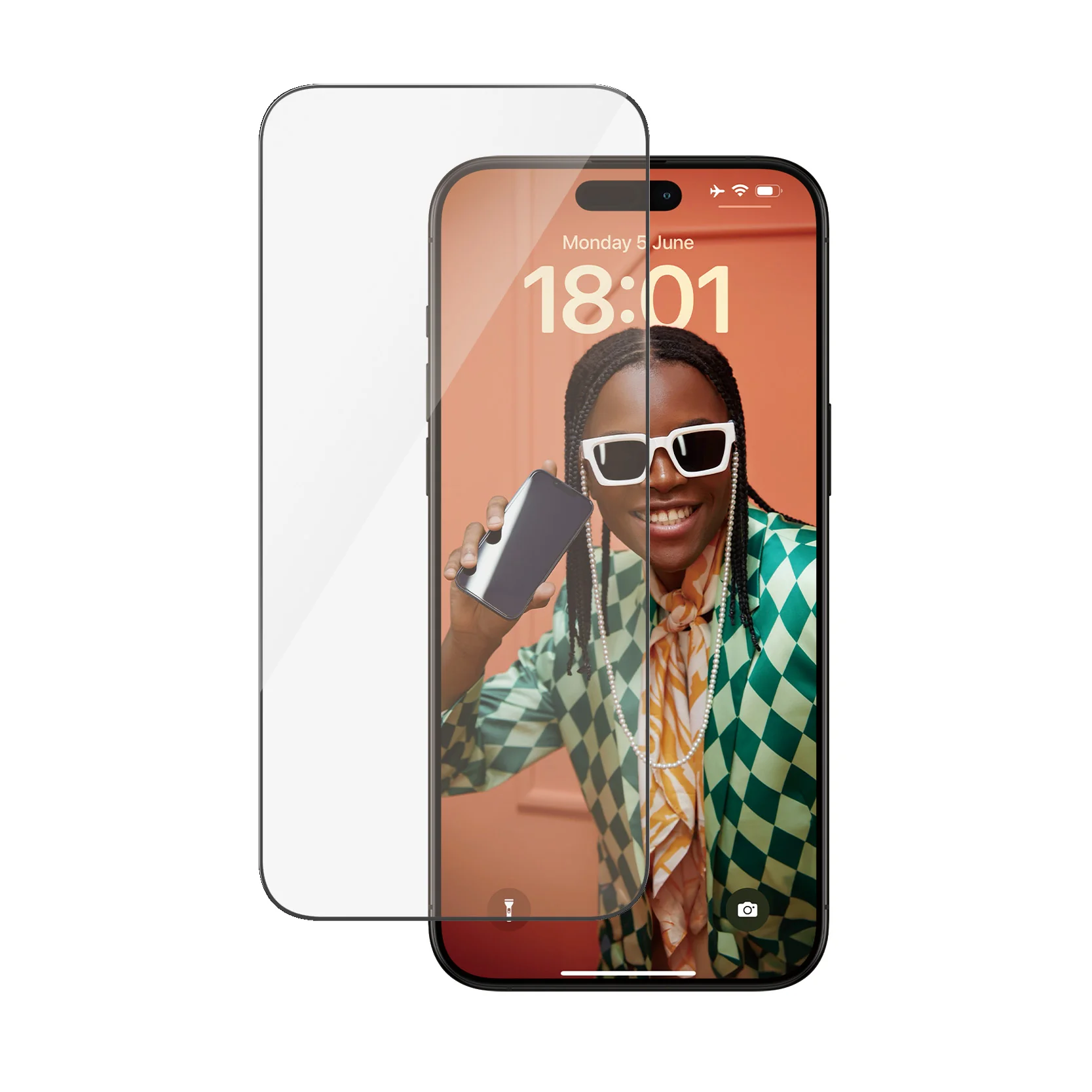 PanzerGlass Screen Guard Ultra Wide iPhone 15 Pro Max 6.7 - Clear - Image 2