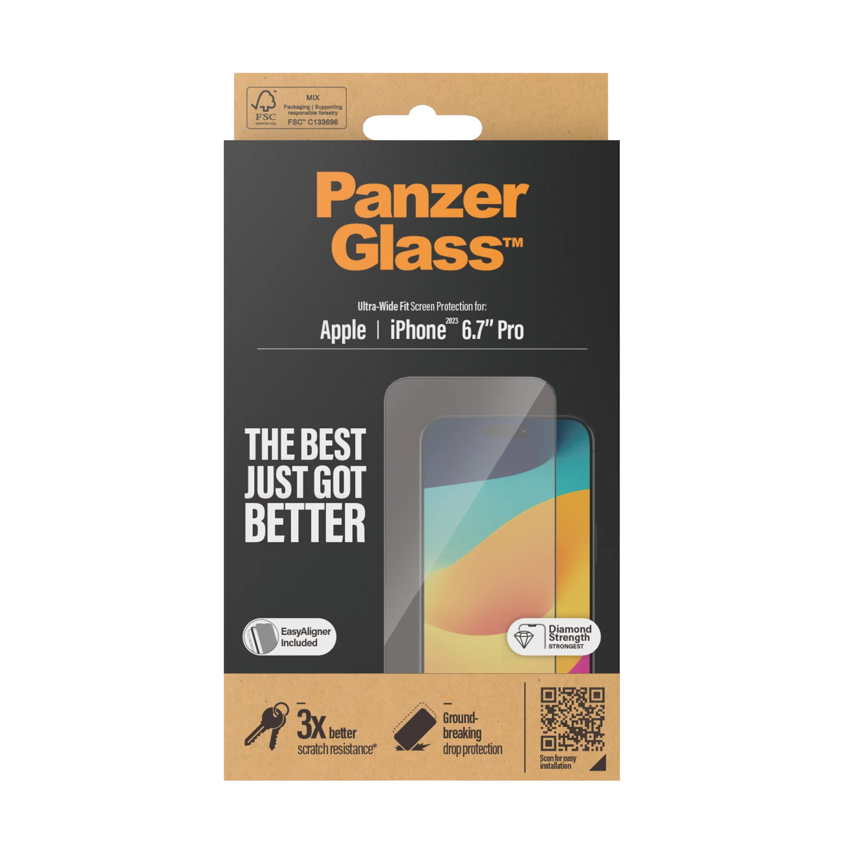 PanzerGlass Screen Guard Ultra Wide iPhone 15 Pro Max 6.7 - Clear - Image 3