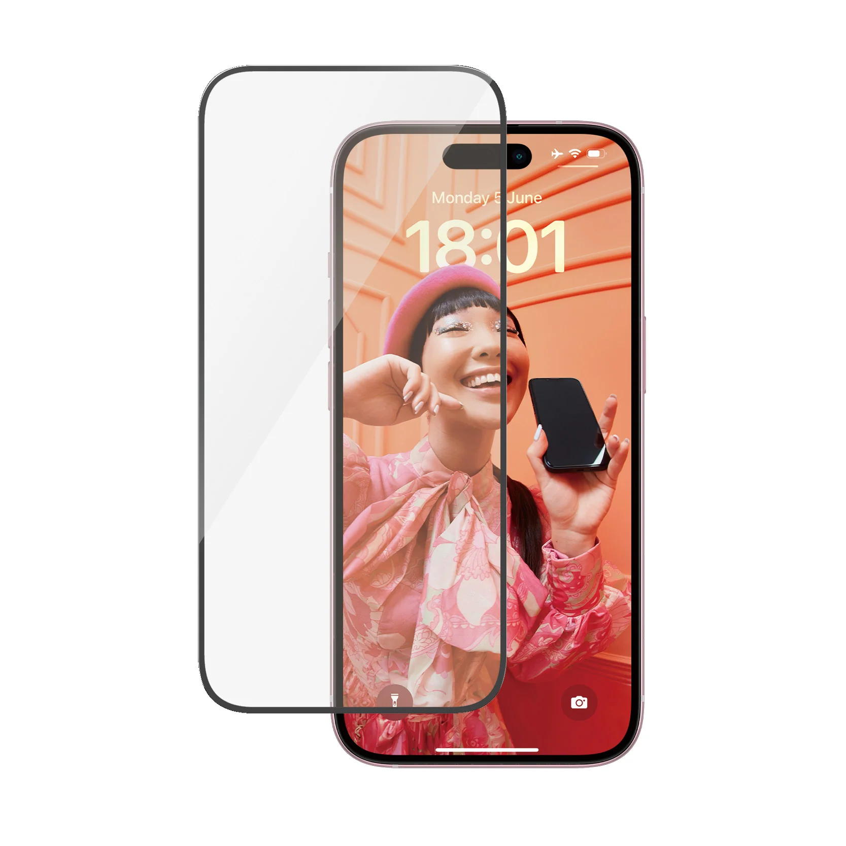 PanzerGlass Screen Guard Ultra Wide iPhone 15 Standard 6.1 - Clear - Image 3
