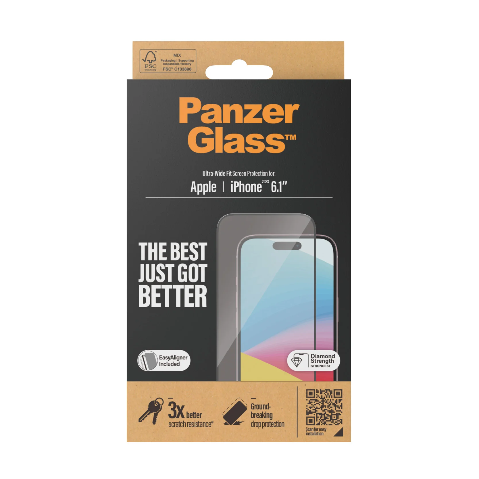 PanzerGlass Screen Guard Ultra Wide iPhone 15 Standard 6.1 - Clear - Image 4