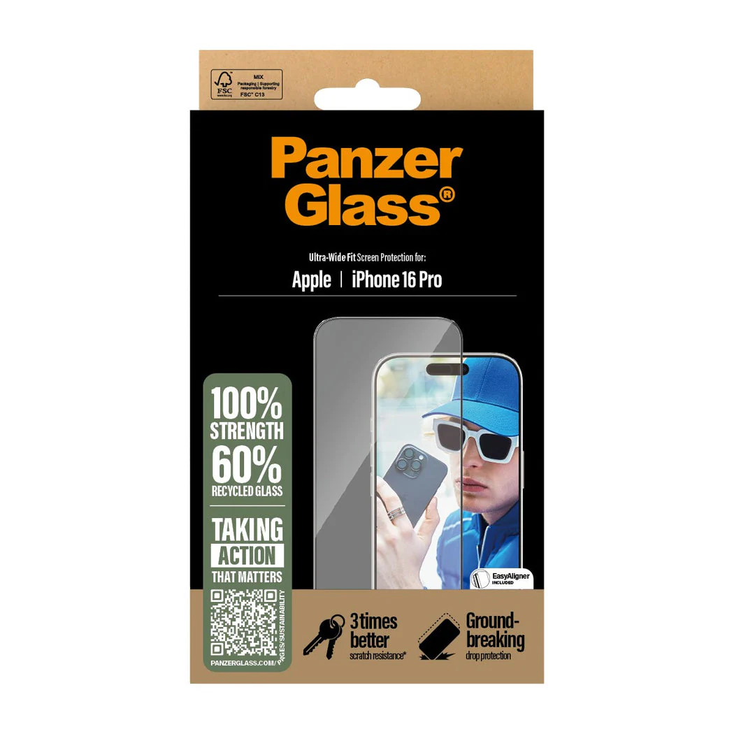 PanzerGlass Screen Guard Ultra Wide iPhone 16 Pro 6.3 - Clear - Image 2