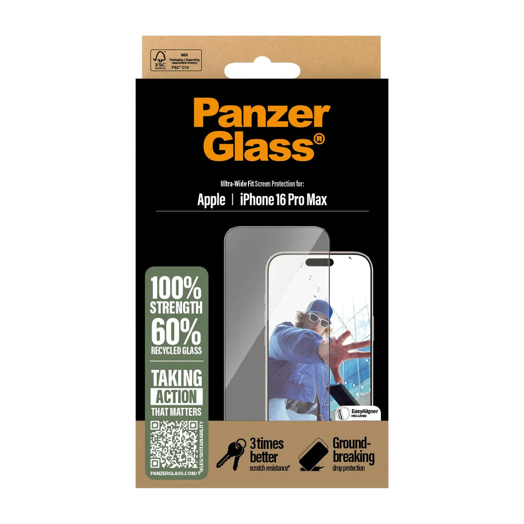 PanzerGlass Screen Guard Ultra Wide iPhone 16 Pro Max 6.9 - Clear - Image 2