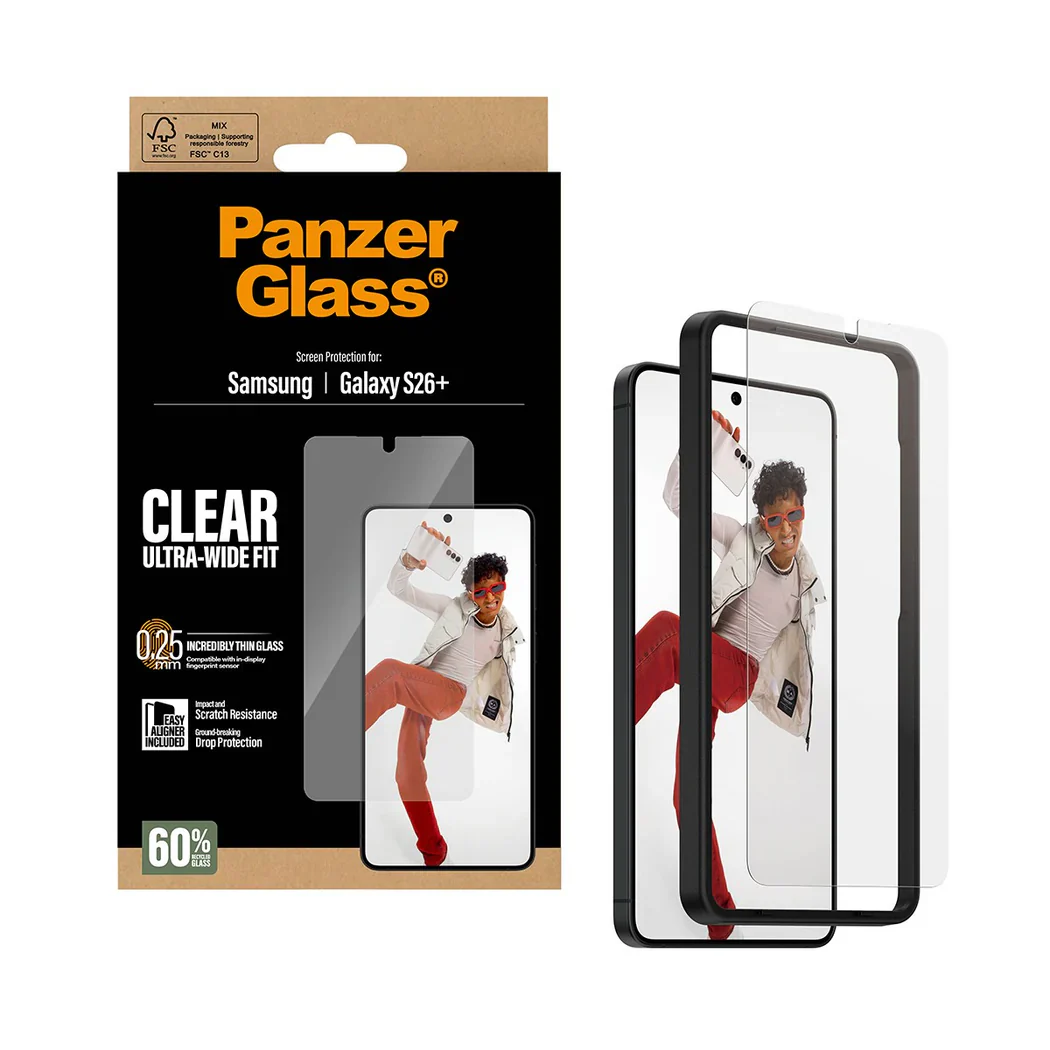 PanzerGlass Screen Protector Ultra Wide Fit Samsung Galaxy S26 Plus - Image 3