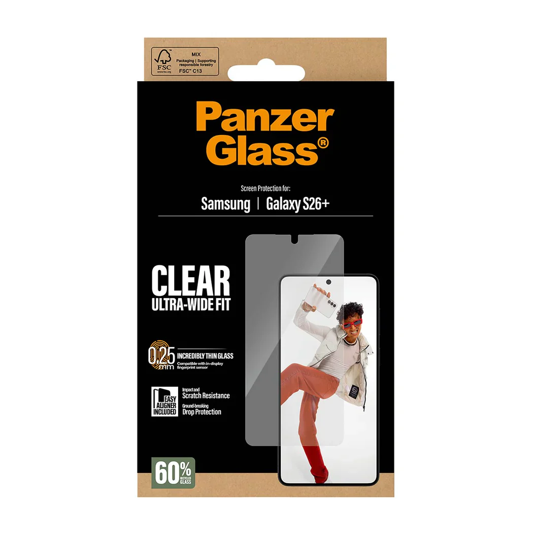 PanzerGlass Screen Protector Ultra Wide Fit Samsung Galaxy S26 Plus - Image 4