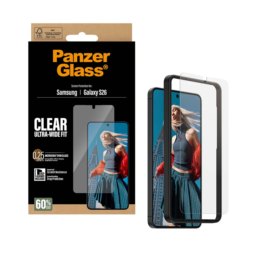 PanzerGlass Screen Protector Ultra Wide Fit Samsung Galaxy S26 Standard - Image 2