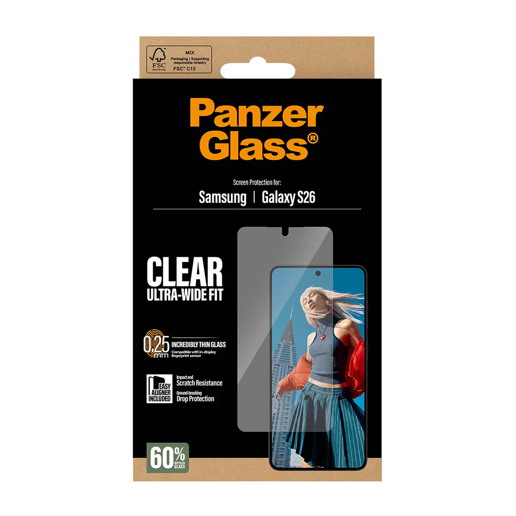 PanzerGlass Screen Protector Ultra Wide Fit Samsung Galaxy S26 Standard - Image 4