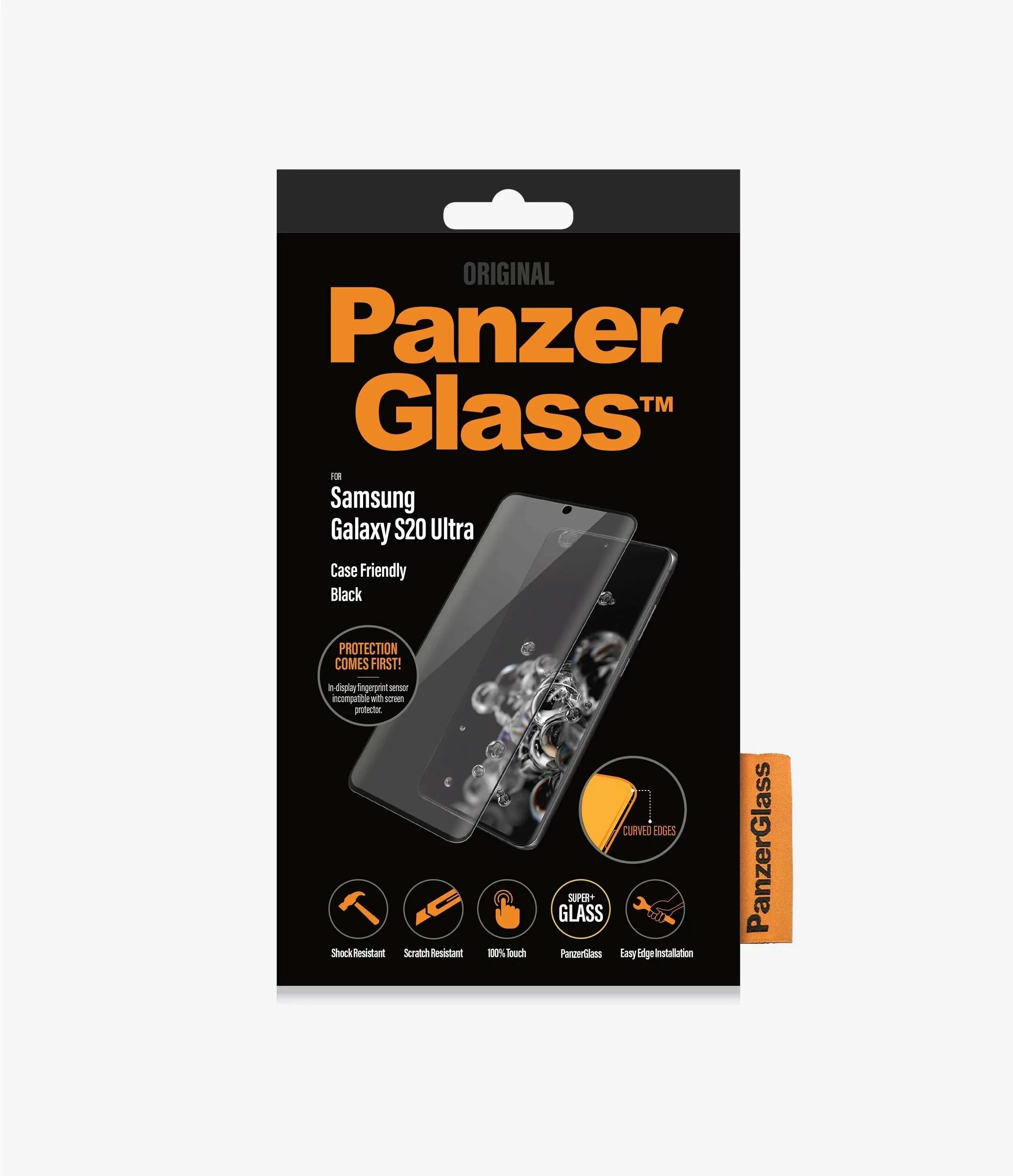 PanzerGlass Tempered Glass Samsung Galaxy S20 Ultra 6.9 inch - Black Frame - Image 2